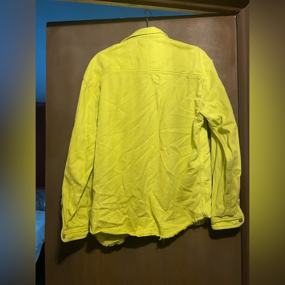 Zara Men's Vibrant Lime Green Shirt Jacket - Picture 4 of 4